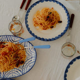 Blue Scallop Dinner Plate