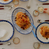 Blue Scallop Dinner Plate