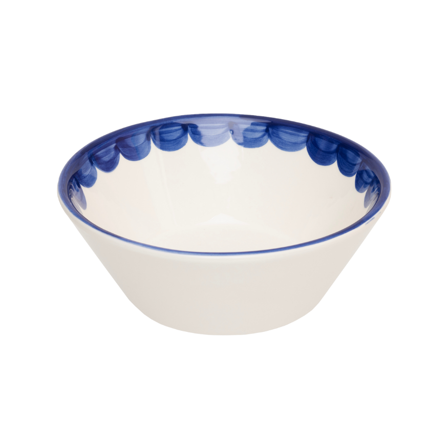 Late Afternoon Blue Scallop bowl