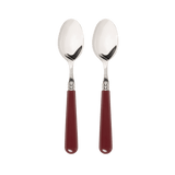 Late Afternoon Burgundy Set of 2 Teaspoons