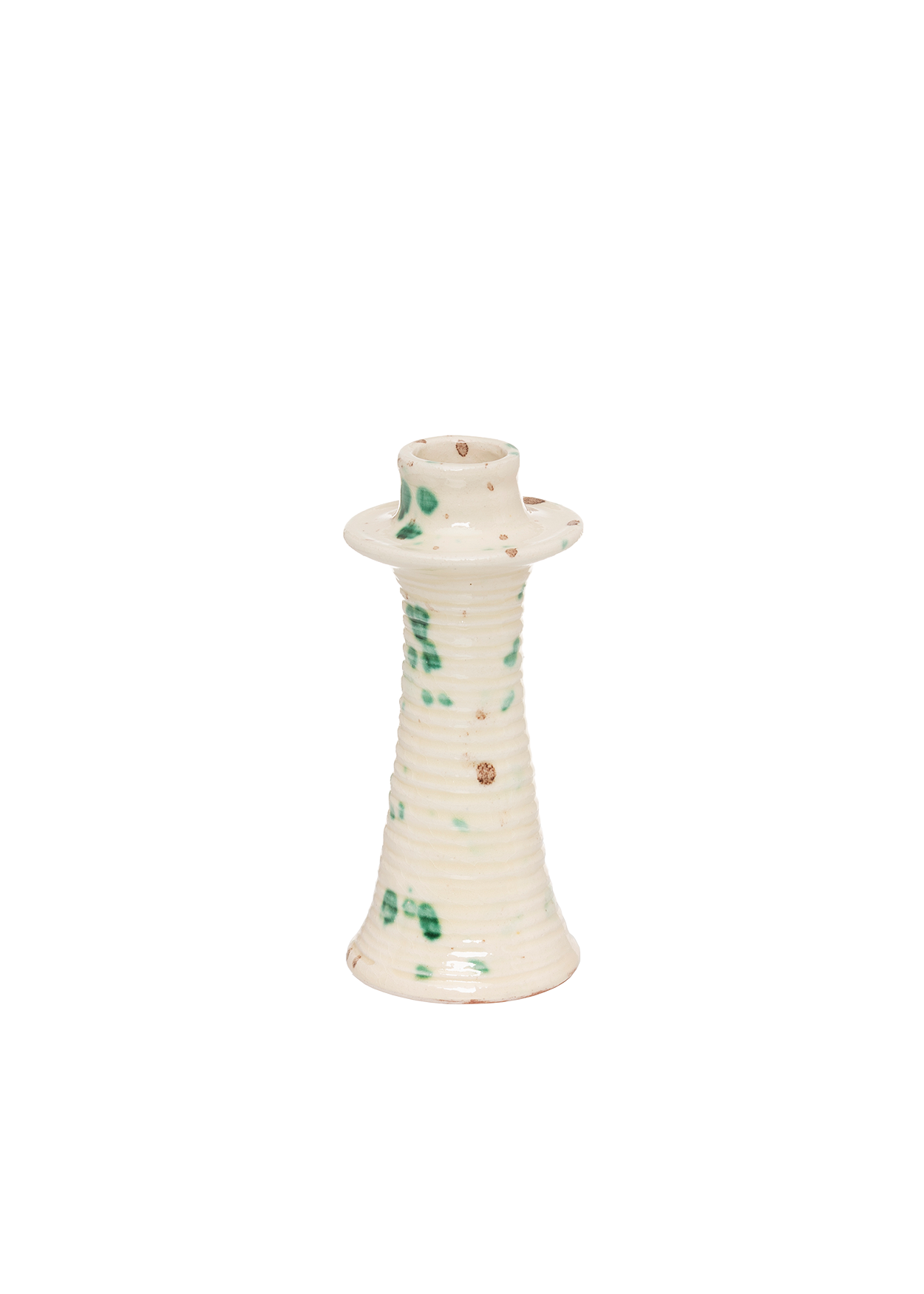 Speckled Green Candlestick Late Afternoon