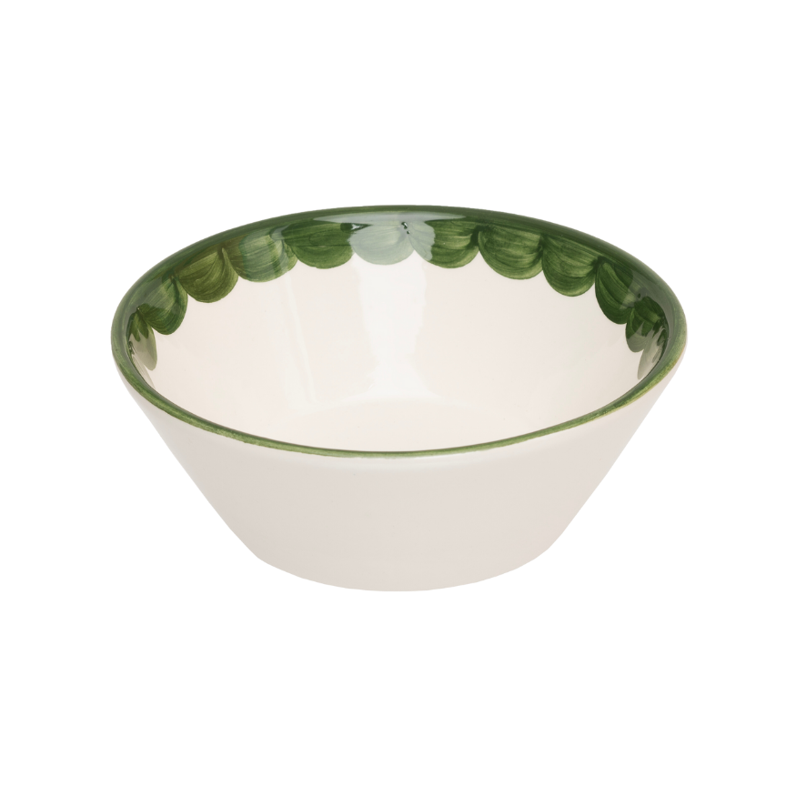 Late Afternoon Green Scallop bowl