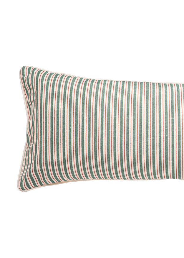 Garden Stripe Large Lumbar Cushion Late Afternoon