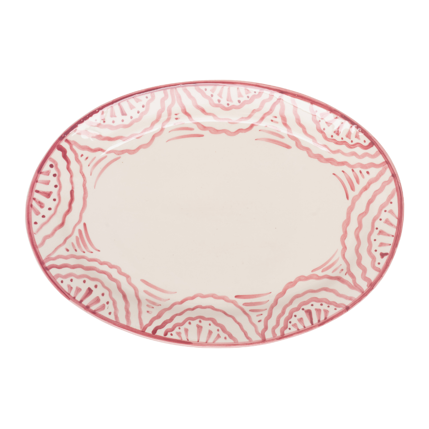 Late Afternoon Large Pink Platter