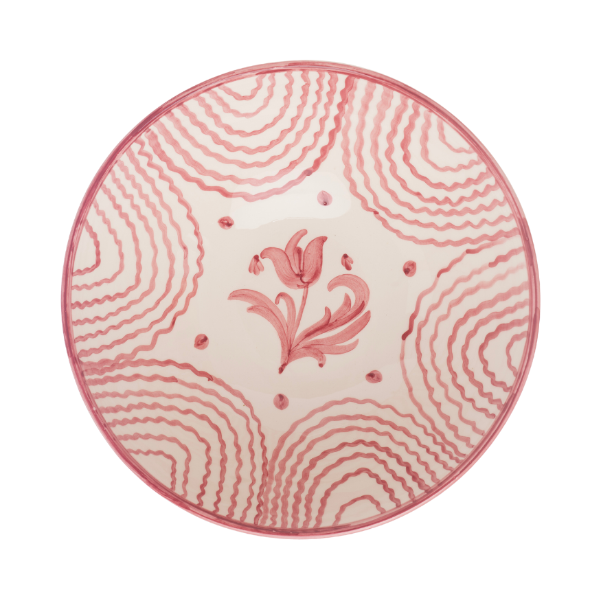 Late Afternoon Large Pink Serving Bowl