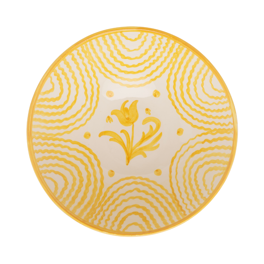 Late Afternoon Large Yellow Serving Bowl