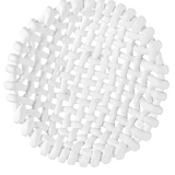 Large White Basketweave Bowl