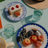 Late-Afternoon- Blue Scallop Dinner Plate