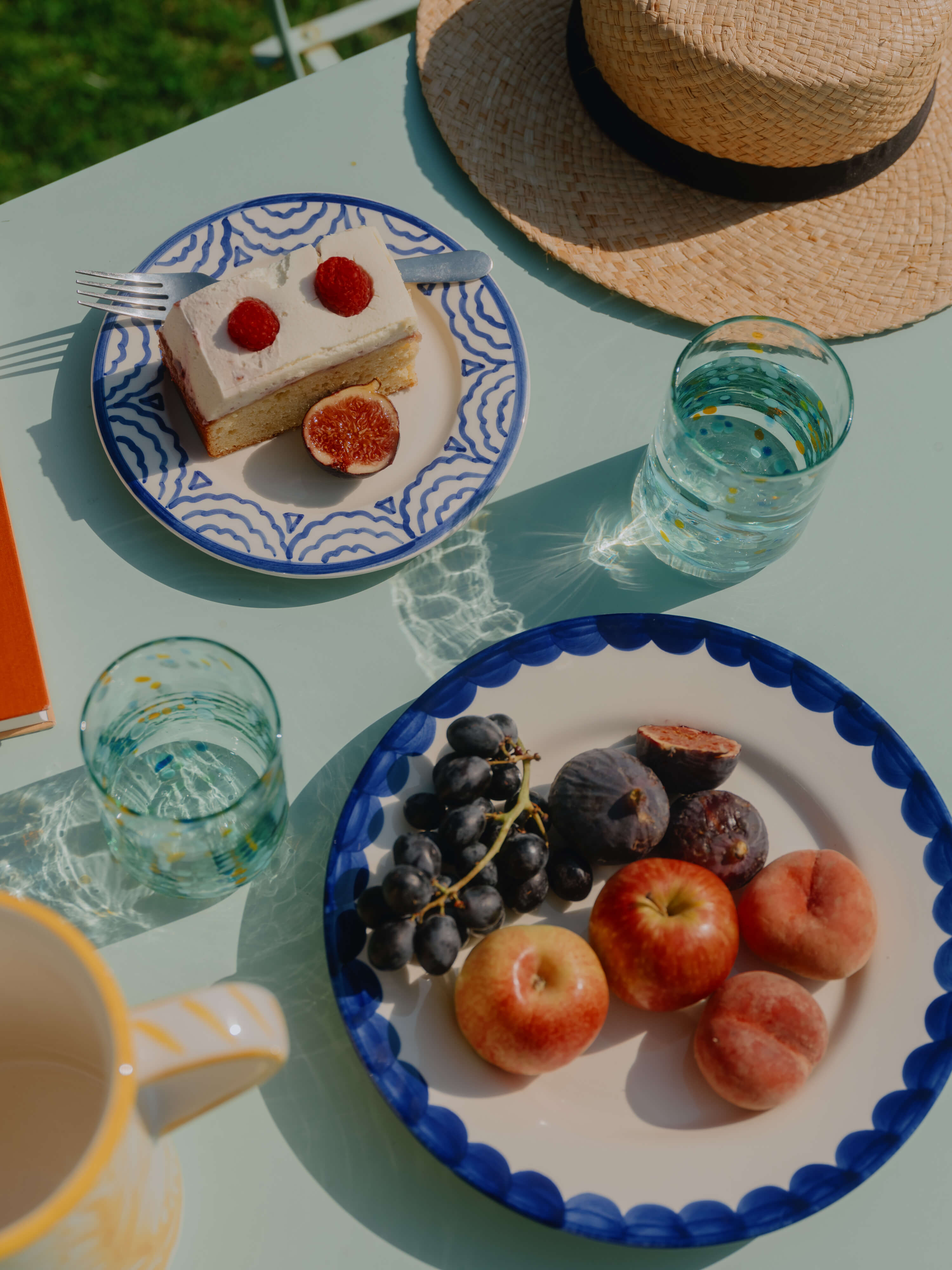 Late-Afternoon- Blue Scallop Dinner Plate