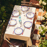 Late-Afternoon Blue Scallop Dinner Plate Table