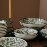 Flor Very Large Green Serving Bowl
