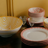 Flor Very Large Yellow Serving Bowl