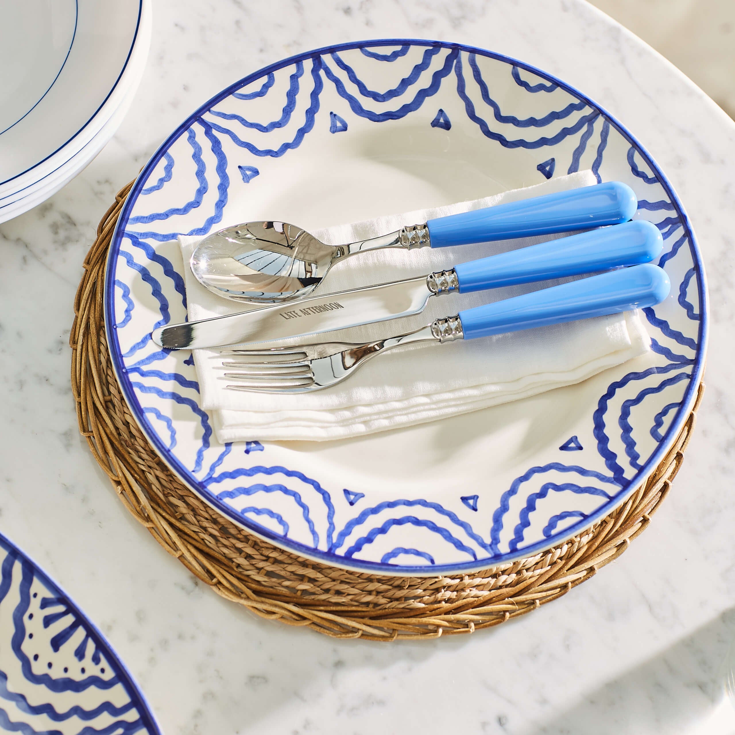 Late Afternoon Blue Tabla Dinner plate