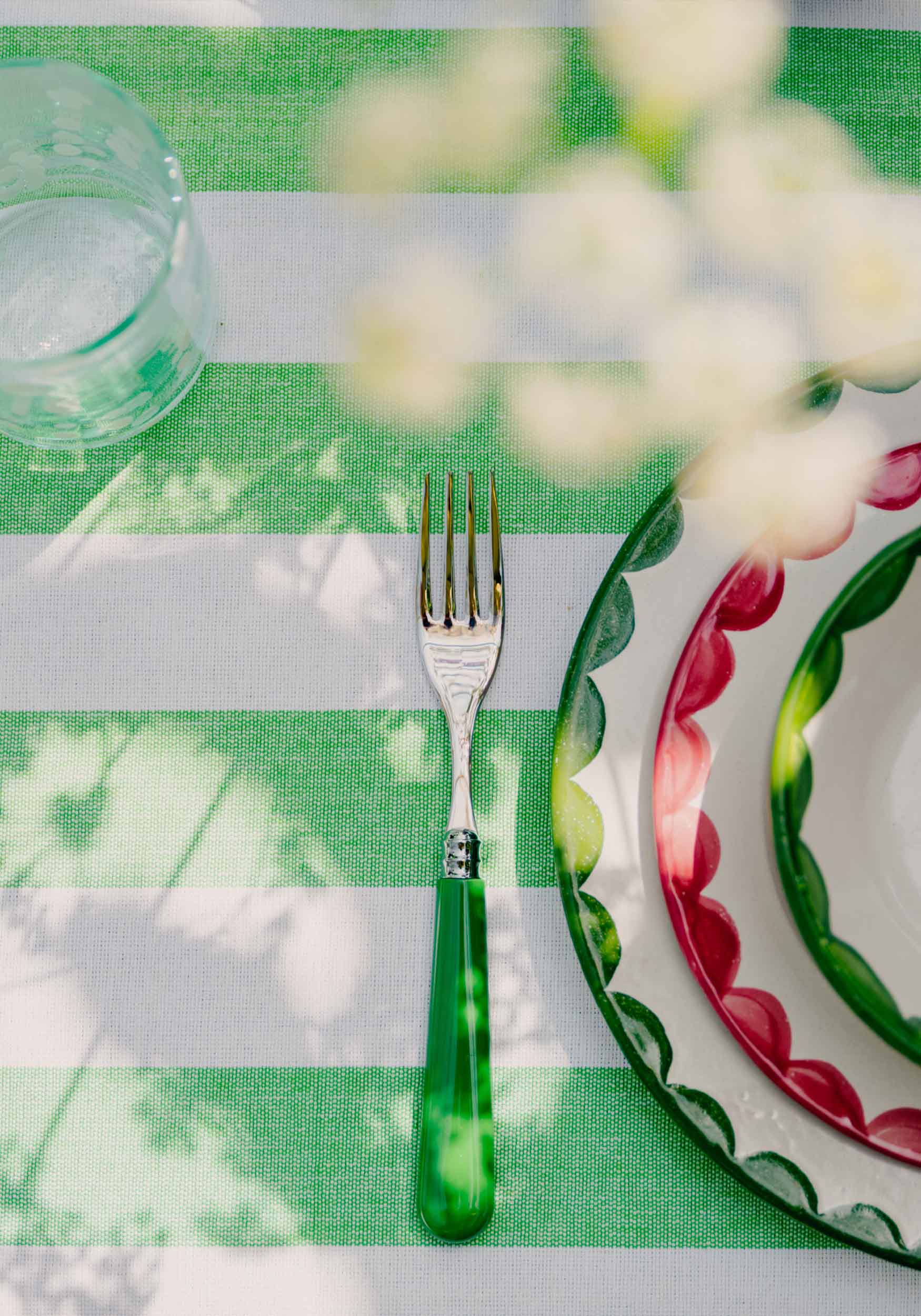 Late Afternoon Green Knife and Fork Set