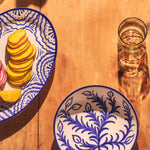 Late Afternoon Large Blue Vina Serving Bowl