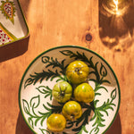 Late Afternoon Large Green Vina Serving Bowl