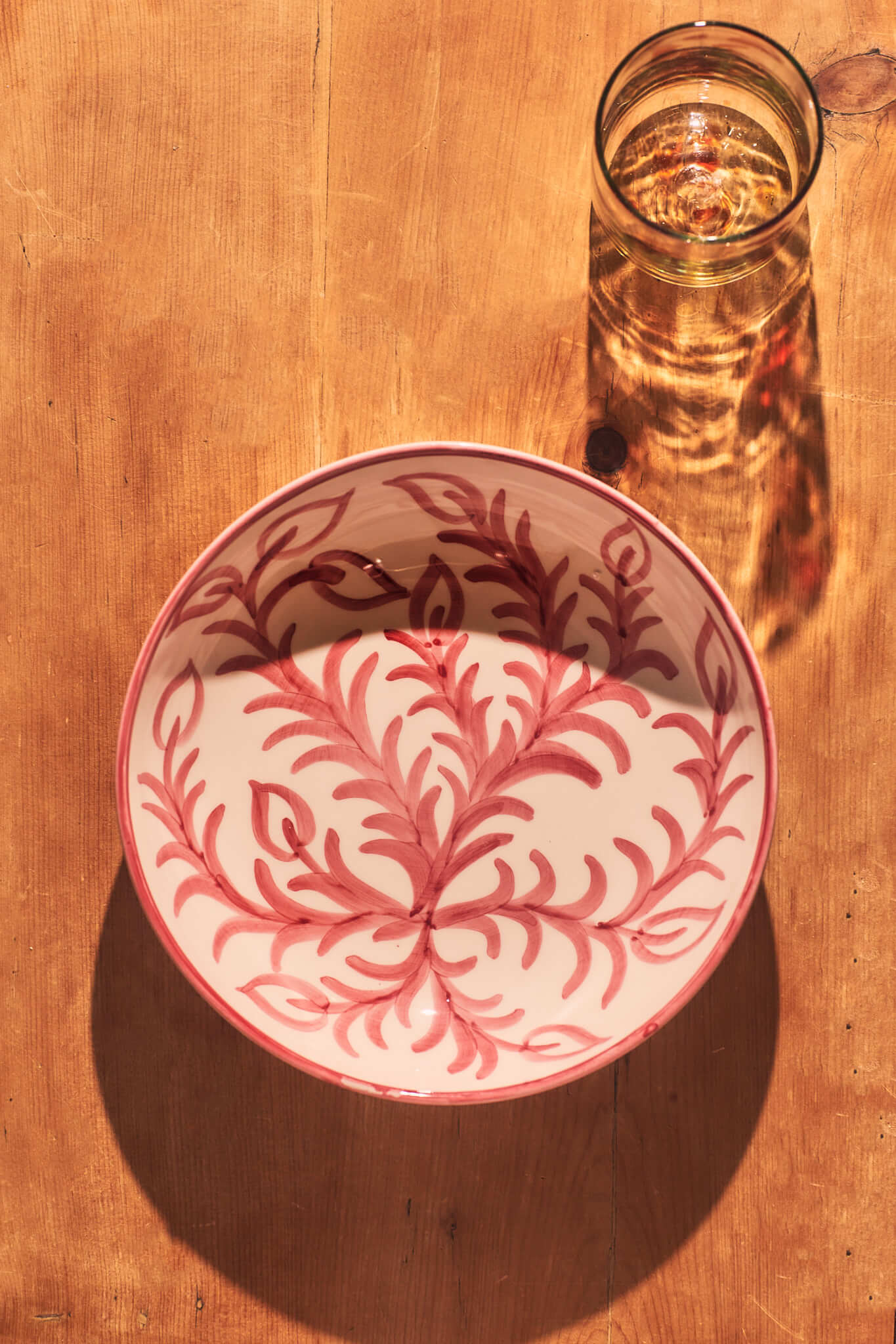 Late Afternoon Large Pink Vina Serving Bowl
