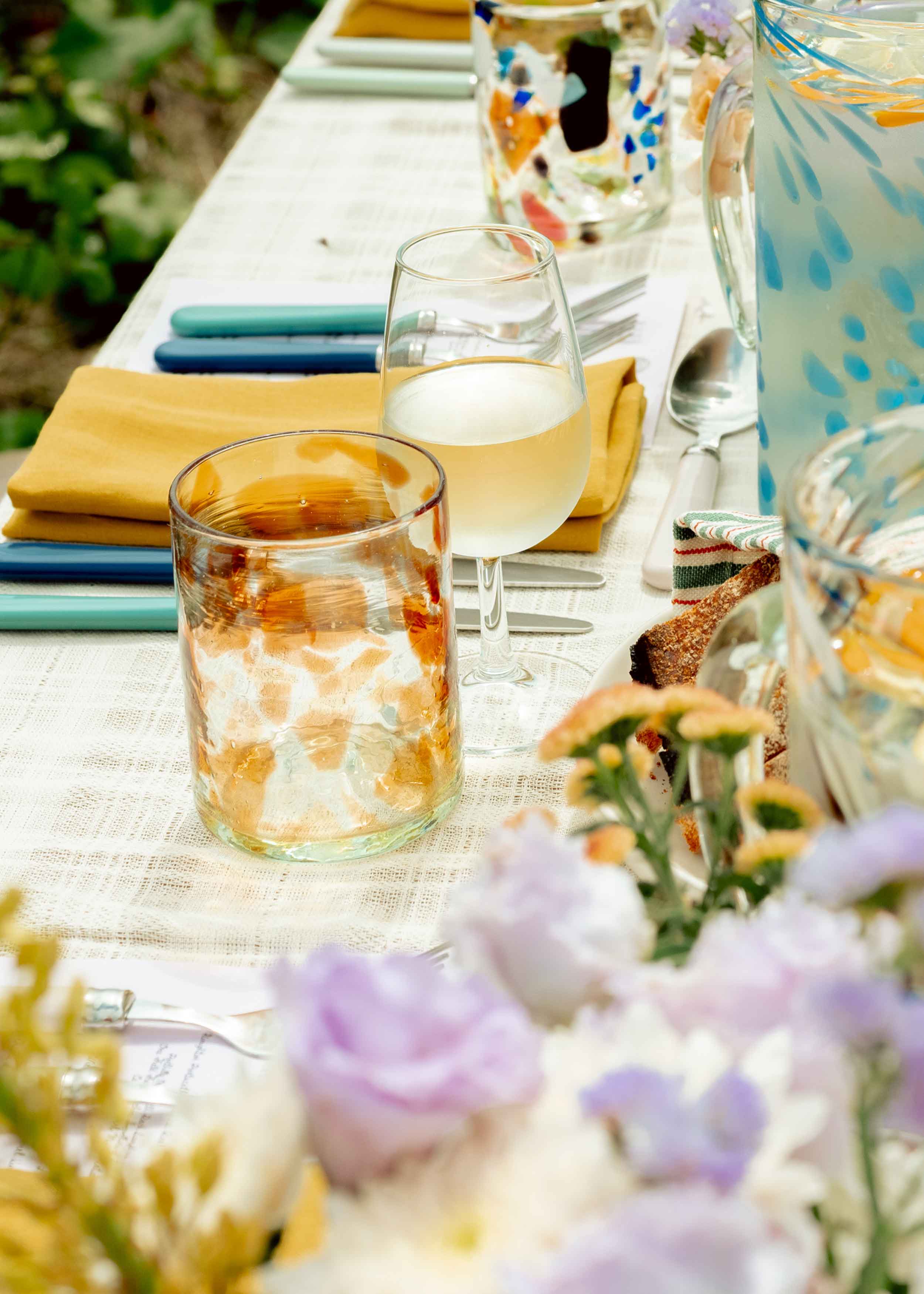 Late Afternoon Brown Oro Glass Tumbler