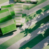 Lush Green Stripe Napkins (Set of 2)