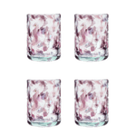 Late Afternoon Pink Morada Glass Tumbler Set of 4