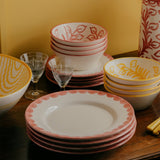 Pink Scallop Dinner Plate