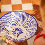 Late Afternoon Large Blue Serving Bowl