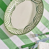 Late Afternoon Green Platter and Cutlery