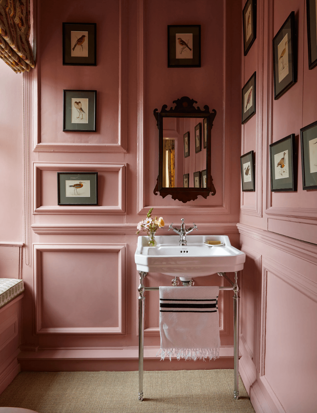 Late Afternoon Home Gallery Wall Ideas Carlos Garcia Pink Loo