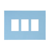 A light blue rectangular frame with three rectangular cutouts in the center, shown on a plain white background.