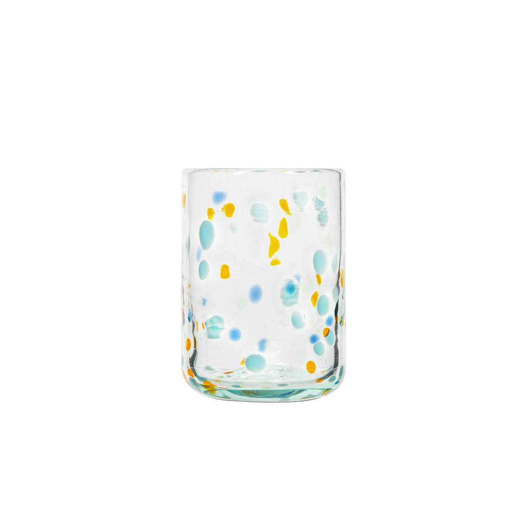 Yellow and Blue Alegria Drinking Glass Tumbler