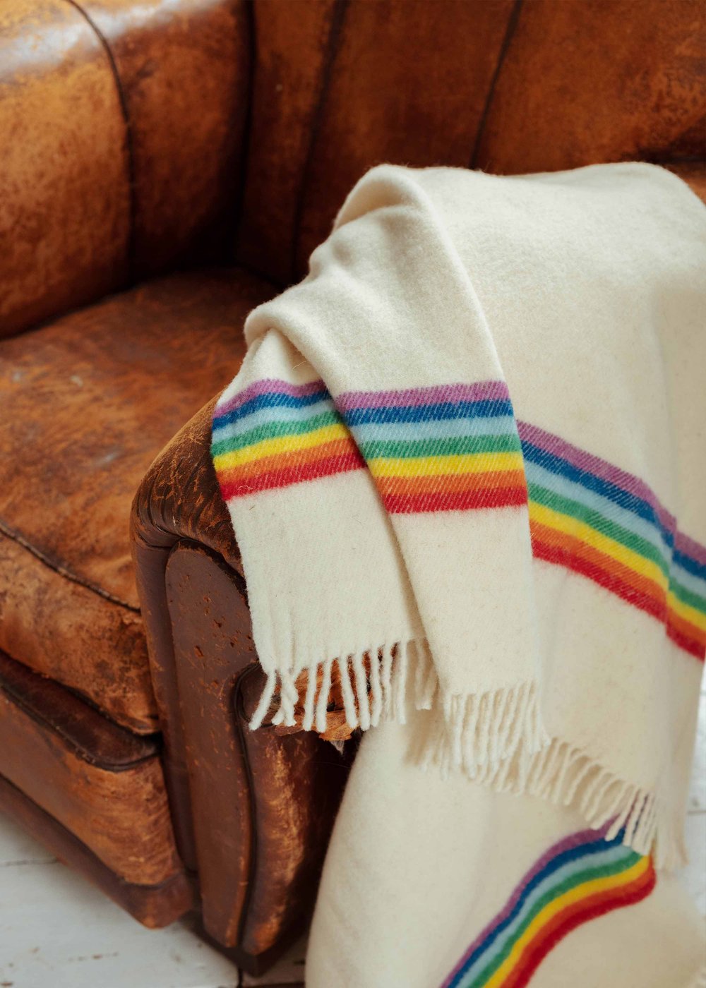 Arco Wool Rainbow Blanket by Late Afternoon