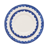 Late Afternoon Blue Scallop Dinner Plate Set