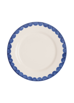 Late Afternoon Blue Scallop Dinner Plate