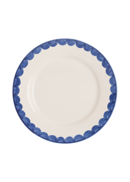 Late Afternoon Blue Scallop Dinner Plate | Hand-painted Dinnerware