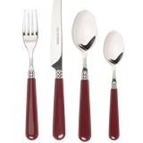 16-Piece Burgundy Cutlery Set