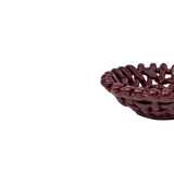 Burgundy Basketweave Bowl