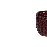 Burgundy Basketweave Planter