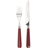 Burgundy Knife and Fork Set
