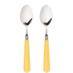 Late Afternoon Butter Yellow Set of 2 Dessert Spoons