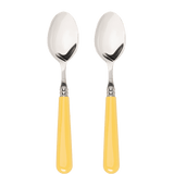 Late Afternoon Butter Yellow Set of 2 Dessert Spoons