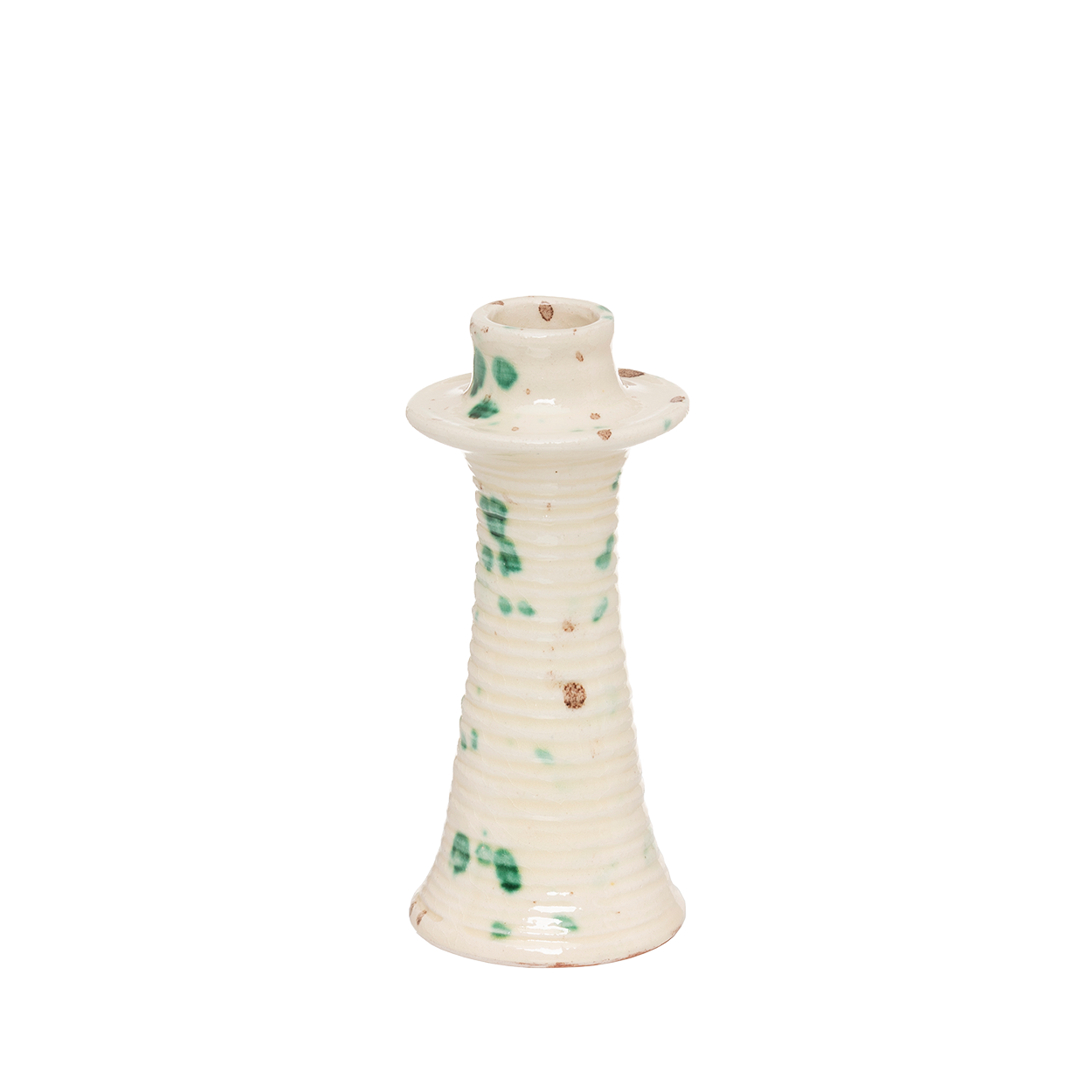Speckled Green Candlestick Late Afternoon