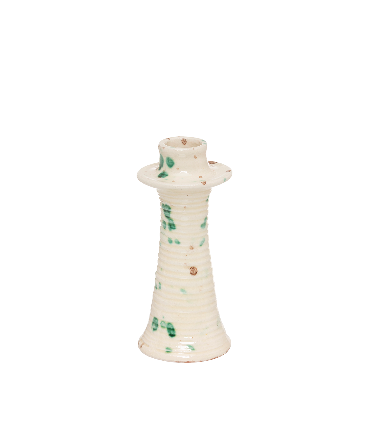 Speckled Green Candlestick Late Afternoon