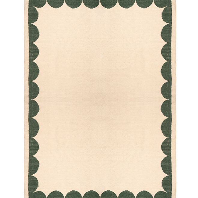 Cavea Flatweave Rug in Forest Green by Late Afternoon