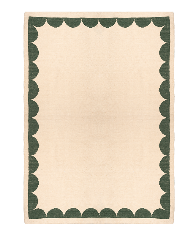 Cavea Flatweave Rug in Forest Green by Late Afternoon