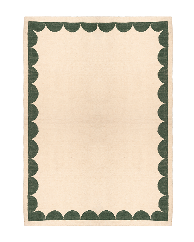 Cavea Flatweave Rug in Forest Green by Late Afternoon