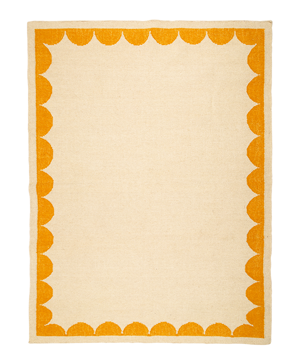 Cavea Flatweave Rug in Sunshine Yellow by Late Afternoon