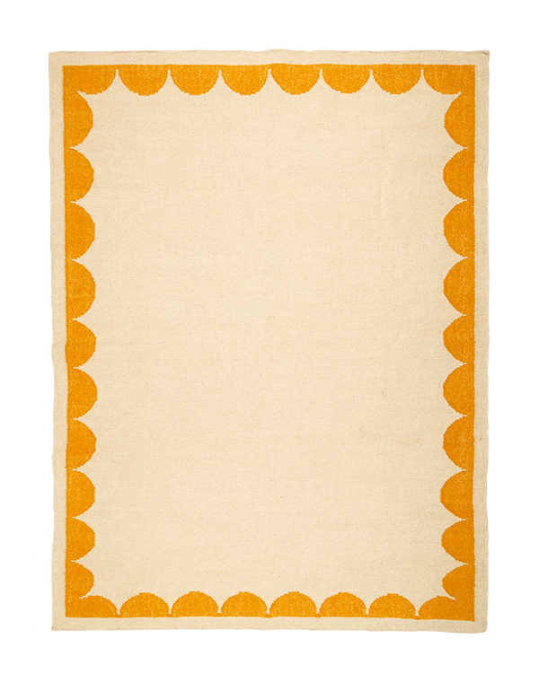 Cavea Flatweave Rug in Sunshine Yellow by Late Afternoon