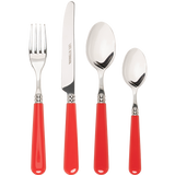 16-Piece Classic Red Cutlery Set
