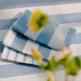 Cornflower Blue Stripe Tablecloth