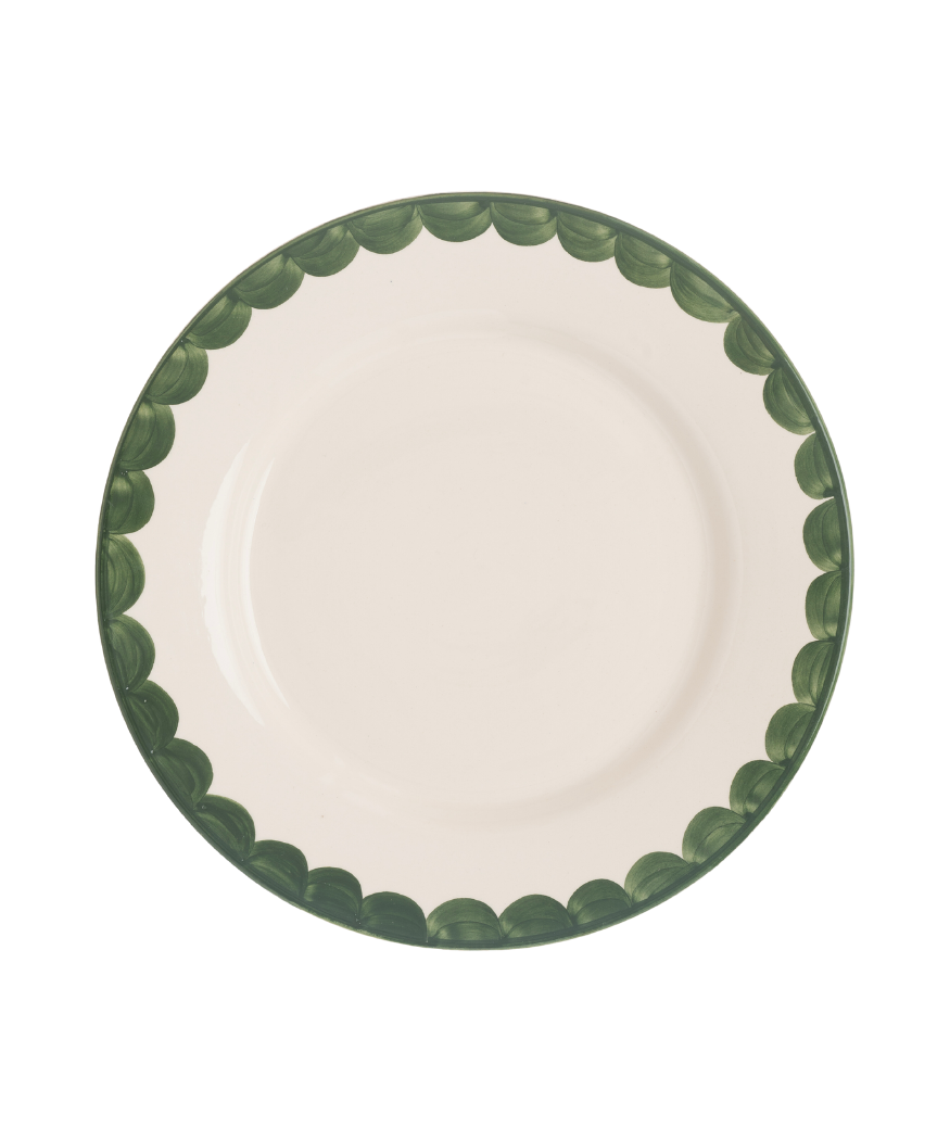 Late Afternoon Green Scallop Dinner Plate